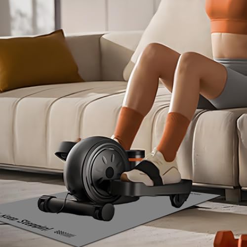 Elliptical Mat for Under Desk Elliptical Machine - Non-Slip Floor Mat for Ellipse Leg Exerciser, Legxercise Pro & Pedal Exerciser - Workout Mat for Home & Office Stability & Floor Protection grey