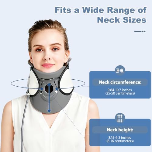 FSA or HSA Neck Traction Device - Adjustable Inflatable Neck Stretcher,Cervical Traction Device -Lightweight Neck Support Brace for Cervical Spine Decompression