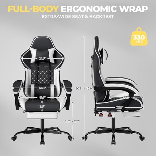 Black Ergonomic Video Gaming Chair