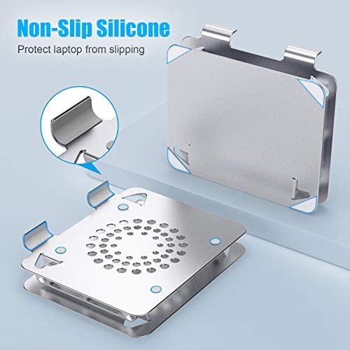 STOON Laptop Stand, Adjustable Computer Riser Stand for Desk, Aluminum Ventilated Cooling Notebook Stand Mount with Heat-Vent, Compatible with MacBook Air Pro, Lenovo, Dell, HP, More 10-16” Laptops