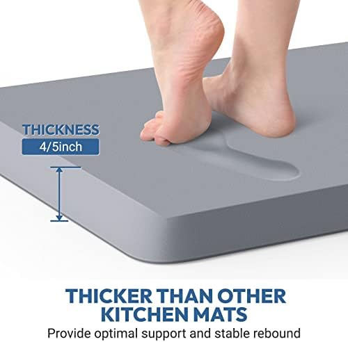 4/5 Inch Thick Kitchen Mat - Cushioned Anti Fatigue Mat for Kitchen Floor