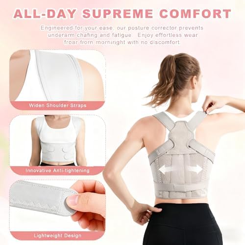 Back Brace Posture Corrector for Women and Men, Back Shoulder Support Belt