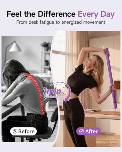 Yoga Stick, 60" Adjustable Stretching Stick for Mobility & Balance