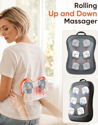 Back Massager for Pain Relief Deep Tissue with Rolling Up and Down