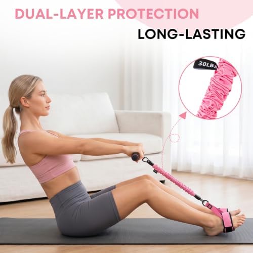 Multifunctional Foot Pedal Resistance Band Set 30-90LB