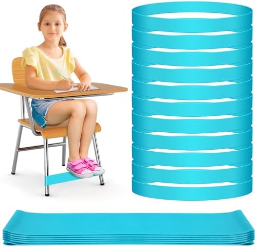 20 Pack Chair Bands for Kids with Fidgety Feet, ADHD Tools for Kids, ROOKEA Sensory Room Must Haves for Adhd Kids Fidget Chair Bands Autism Classroom Must Haves ADHD Tools for Classroom Home Chairs