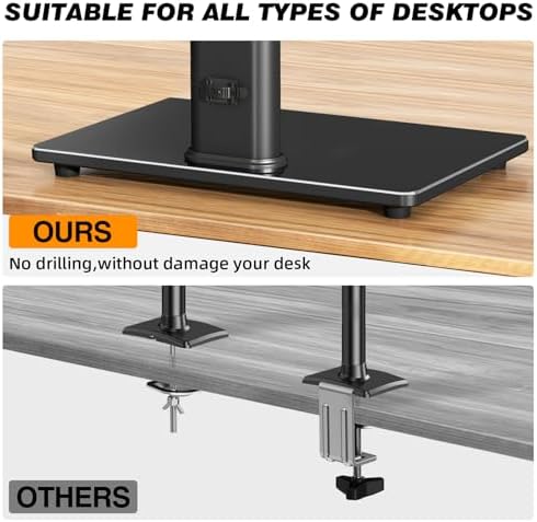 TAVR Furniture Single Monitor Stand VESA Mount for 13-32 Inch Screens