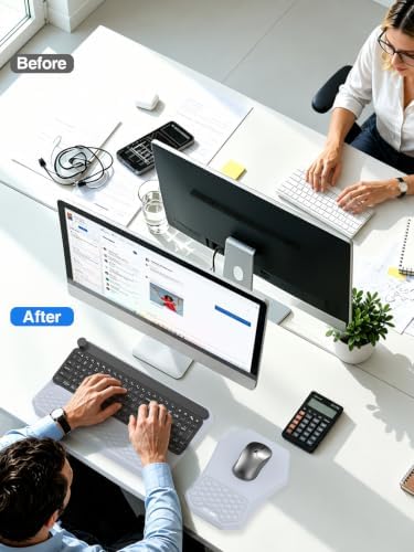 Ergonomic Wrist Rest with Keyboard Stand and Mouse Pad for Easy Typing