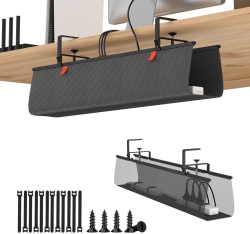 Heavy Duty Under Desk Cable Management Tray 36 inch No Drill