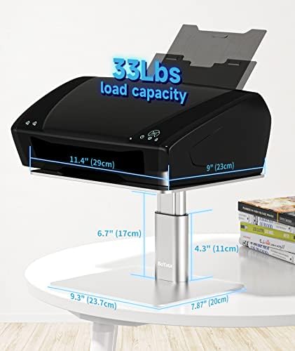 BoYata Monitor Stand, Adjustable Height Metal Desktop Riser, Silver