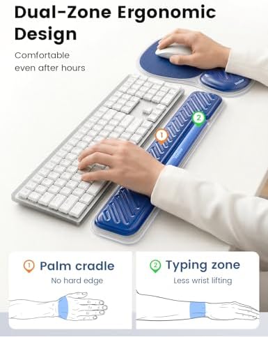 Vaydeer Ergonomic Gel Keyboard Wrist Rest and Mouse Pad with Wrist Rest Set