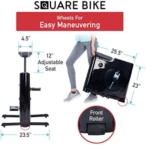 Daiwa Felicity Compact Exercise Bike with 8-Level Magnetic Resistance | Foldable Stationary Fitness Bike for Home & Office Workouts | Quiet Under-Desk Indoor Cycling Bike | Space-Saving Cardio Trainer