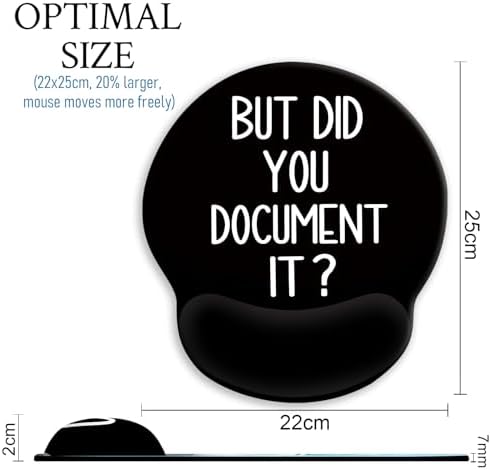 Blusabaca Funny Mouse Pad with Wrist Rest Ergonomic Mousepad Office Gifts