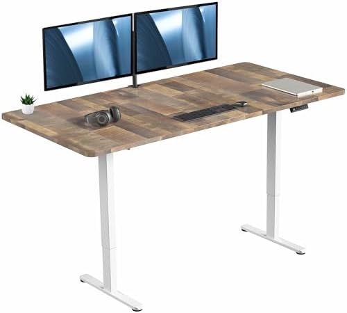VIVO Reclaimed Wood 71 x 36 in Standing Desk, DESK-KIT-E2W7P-36