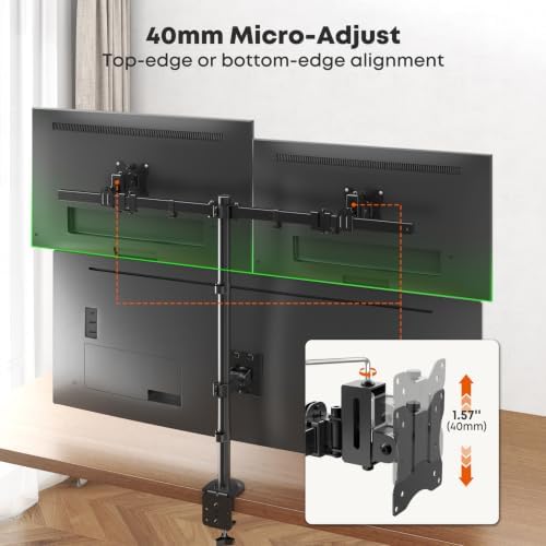 PUTORSEN Stacked Triple Monitor Mount for Screens up to 49 inches