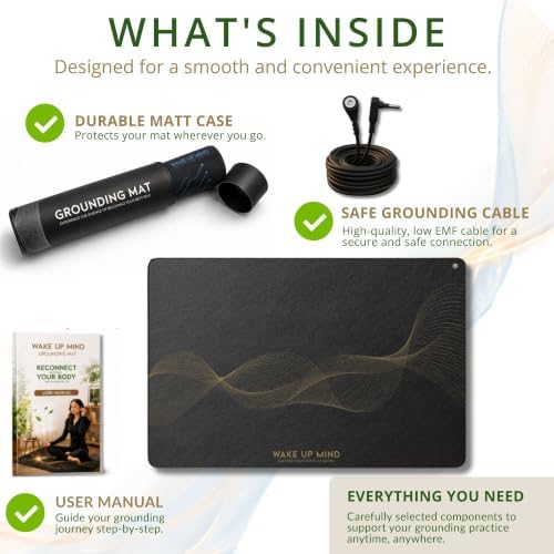 Grounding Mat for Bed & Feet, Conductive Earthing Pad for Home