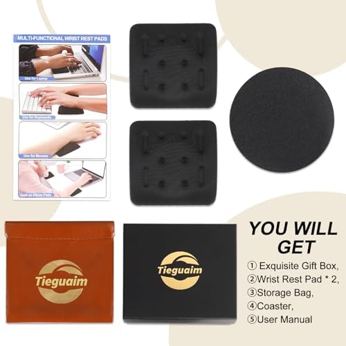 Ergonomic Wrist Rest for Laptop, Upgraded Laptop Wrist Support Pad for Computer Keyboard, Relieve Wrist Pain and Carpal Tunnel (Black)