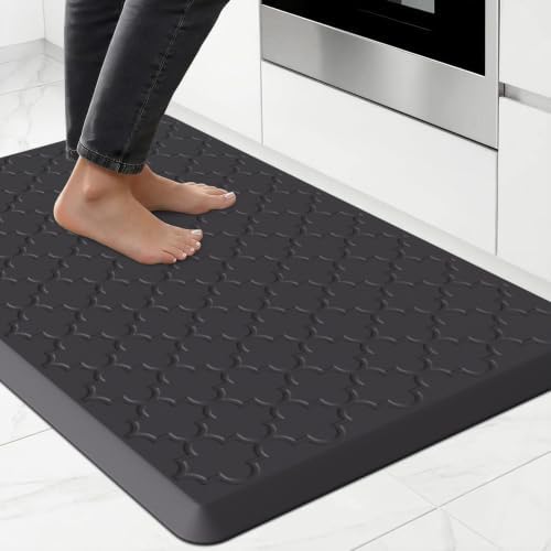 Kitchen Mats for Floor, Wide Cushioned Anti Fatigue Mat, Black