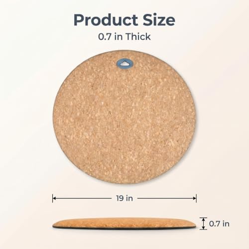 19'' Standing Desk Mat,Round Design Cushioned Cork Anti Fatigue Floor Mat
