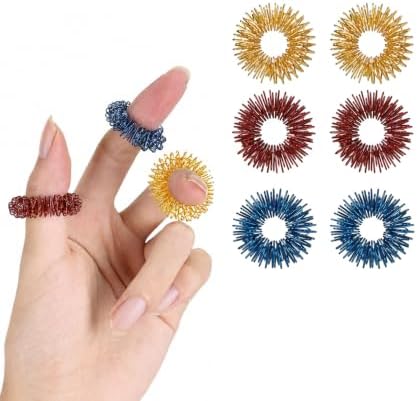 Mr. Pen- Spiky Sensory Rings, 6 Pack, Jewel Tones