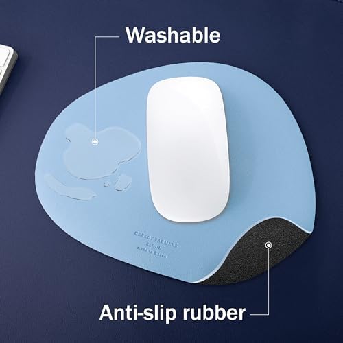 GREEDY FARMERS Mouse pad, Non-Slip Washable Waterproof Computer Mouse pad (Baby Blue)