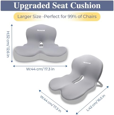 Car Seat Cushion with Lumbar Support Pillow, Seat Cushion for Driving