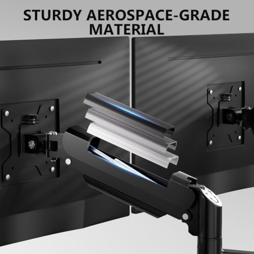 WALI Vertical Dual Monitor Mount for 13-40 inch Curved Screens, up to 22lbs