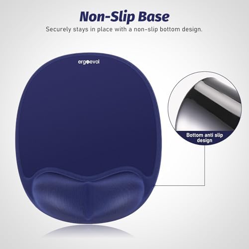 Memory Foam Mouse Pad with Wrist Rest for Vertical Mouse