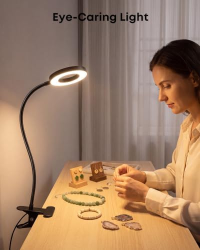 Clip‑On Book Light 5W Desk Lamp, USB Powered Reading Light for Bed