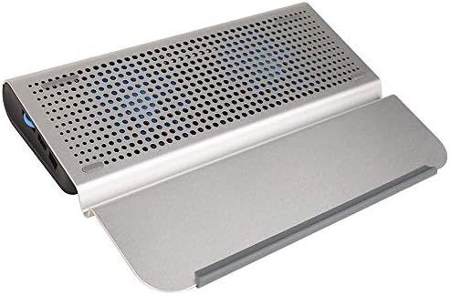 Laptop Radiator External Extraction，Laptop Stand, Portable Tilted Elevated Riser with Non-Slip Pads and Front Lip for & Notebook