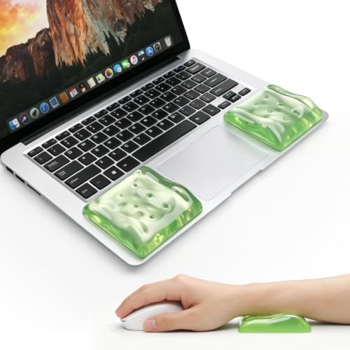 Ergonomic Gel Wrist Rests for Laptop 2pcs - Green