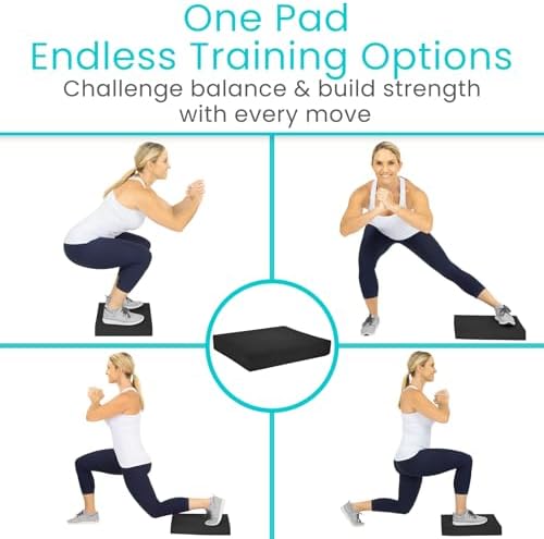 Vive Balance Pad - Foam Large Yoga Mat Trainer for Physical Therapy, Stability Workout, Knee and Ankle Exercise, Strength Training, Rehab - Chair Cushion for Adults, Kids, and Travel