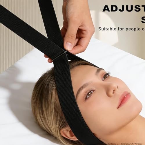 Y Neck Strap Cervical Traction Device for Neck, Neck Stretcher Strap with Comfort ABS Handle,Chin Strap, Spine Chiropractic Decompression Tool