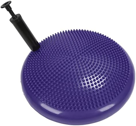 Inflatable Balance Disc Cushion for Yoga, Stability Training & Core Exercise, NonSlip Massage Pad for Home Gym, Office Chair Posture Support, Kids Sensory Play