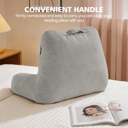 Memory Foam Reading Pillow for Sitting in Bed, Standard,Sage Green