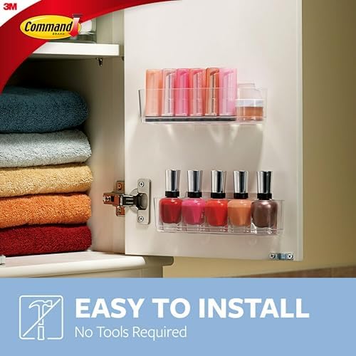 Command Clear Medium Caddy with Clear Strips, 1 Caddy, 4 Strips