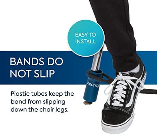 Bouncyband Original Bouncy Bands for Chairs, Blue, 10 Pack –Chair Bands