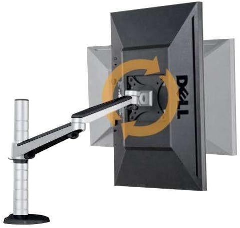 VERSADESK OmniView Single Monitor Stand - Height Adjustable Arm for 13” to 27" Flat or Curved Screens - 360° Rotation & VESA Compatible - Sturdy Desk Mount Holds up to 15 lbs | Black