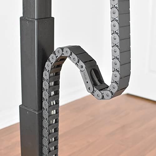 Quality Clever PivyCord-Vez Flex Chain Raceway Cable Management Solution for Sit-Stand Variable Height Desks, Flexible Cable Raceway to Hide, Organize and Protect Wires and Cables, Black