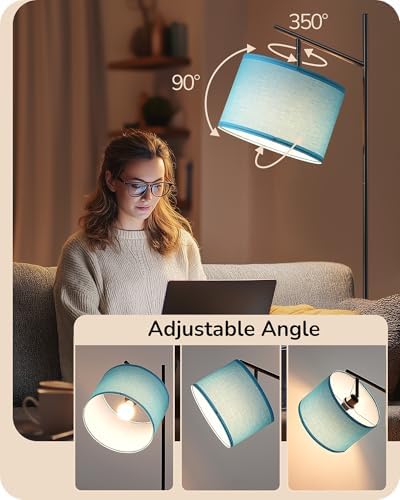 EDISHINE Blue Floor Lamps for Living Room, 64.7" Modern Standing Lamp