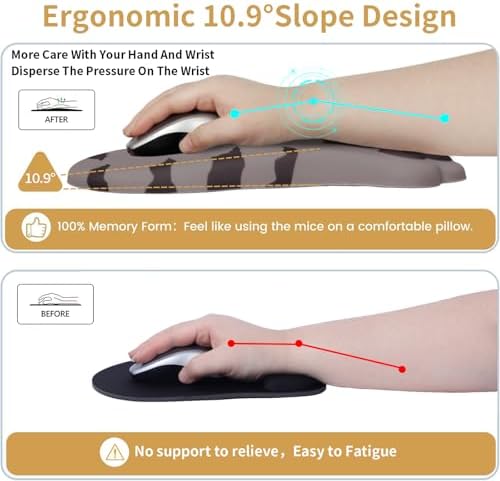 L-SPOUTTO Ergonomic Mouse Pad with Wrist Rest,Cute Mouse Pad Wrist Support