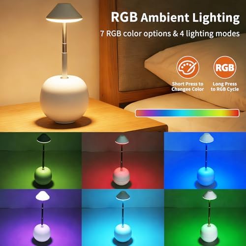 Rechargeable LED Table Lamp, Tumbler Cordless Lamp