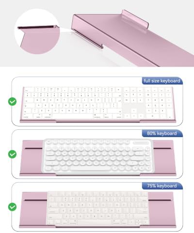 Computer Keyboard Wrist Rest Stand for Desktop(Rose Pink), Keyboard Riser