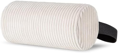 HIGOGOGO Lumbar Roll Lumbar Support Pillow for Office Chairs, Cars, and Gaming Chairs, Back Cushion with Washable Cover & Adjustable Strap to Relieve Back Pain and Improve Posture, 11"x6"x5", Beige