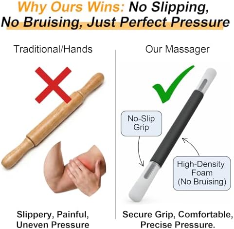 ZanLLW Foam Roller, Massage Roller, Muscle Roller Stick, Neck Massager for Muscles Relief, Therapy Roller Stick for Legs, Calf, Thigh, Lipo, Massage Rolling Pin, Help Sore Muscle Recovery