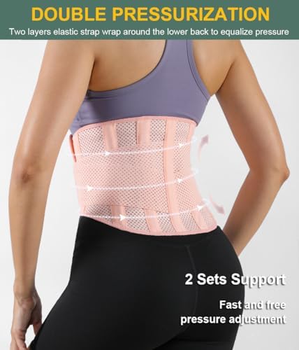 Lightweight Back Brace for Lower Back Pain Women Men, Adjustable Lumbar Support Waist Support Brace for Women Lower Back Pain Relief Products, Hip Belt Waist Belt Sciatic Nerve Brace for Women Men (Gray, XX-Large)