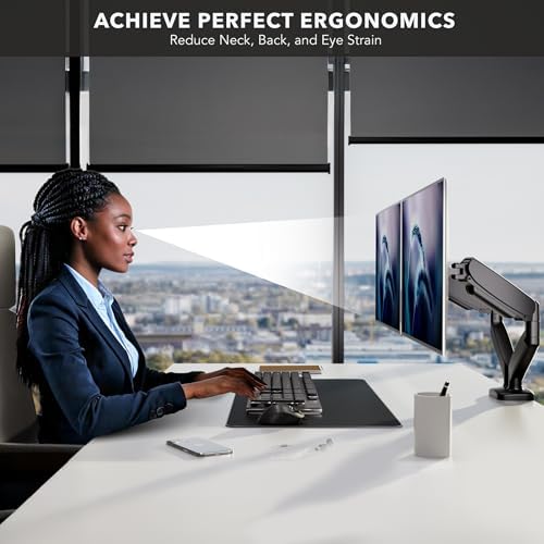 Mount-It! Dual Monitor Desk Mount, 13-32", 17.6 lbs Each