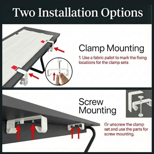 Under Desk Cable Management No Drill – 48" L x 6" W Cord Organizer, Upgraded Silicone Pads (No Scratch!), 16 Cable Slots, Washable PE Honeycomb Base, Fits Desks 0–2.1" Thick, Beige