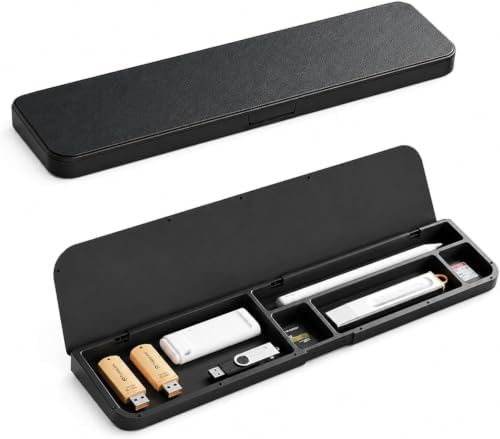 Keyboard Wrist Rest with Partition Storage Box,PU 15 Inch Mechanical Keyboard Palm Support for 98-Key Setup and Office Desk, Ergonomic Typing Pad
