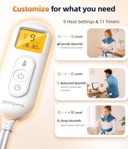 Comfytemp Heating Pad for Neck Shoulders Back, 22"x33" Weighted Heating Pad